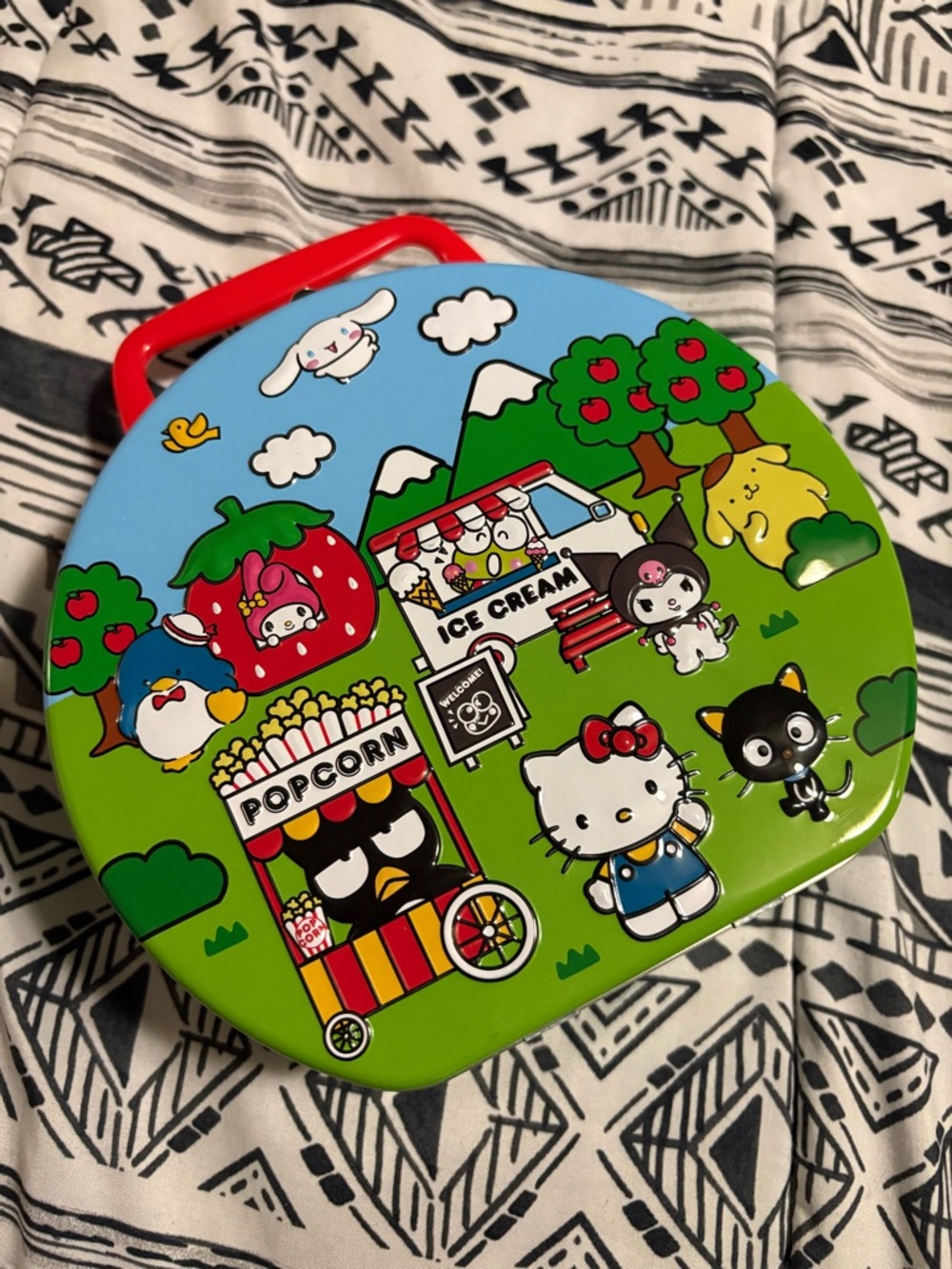Sanrio Hello Kitty Play Tin Case - Blue, Green, Red